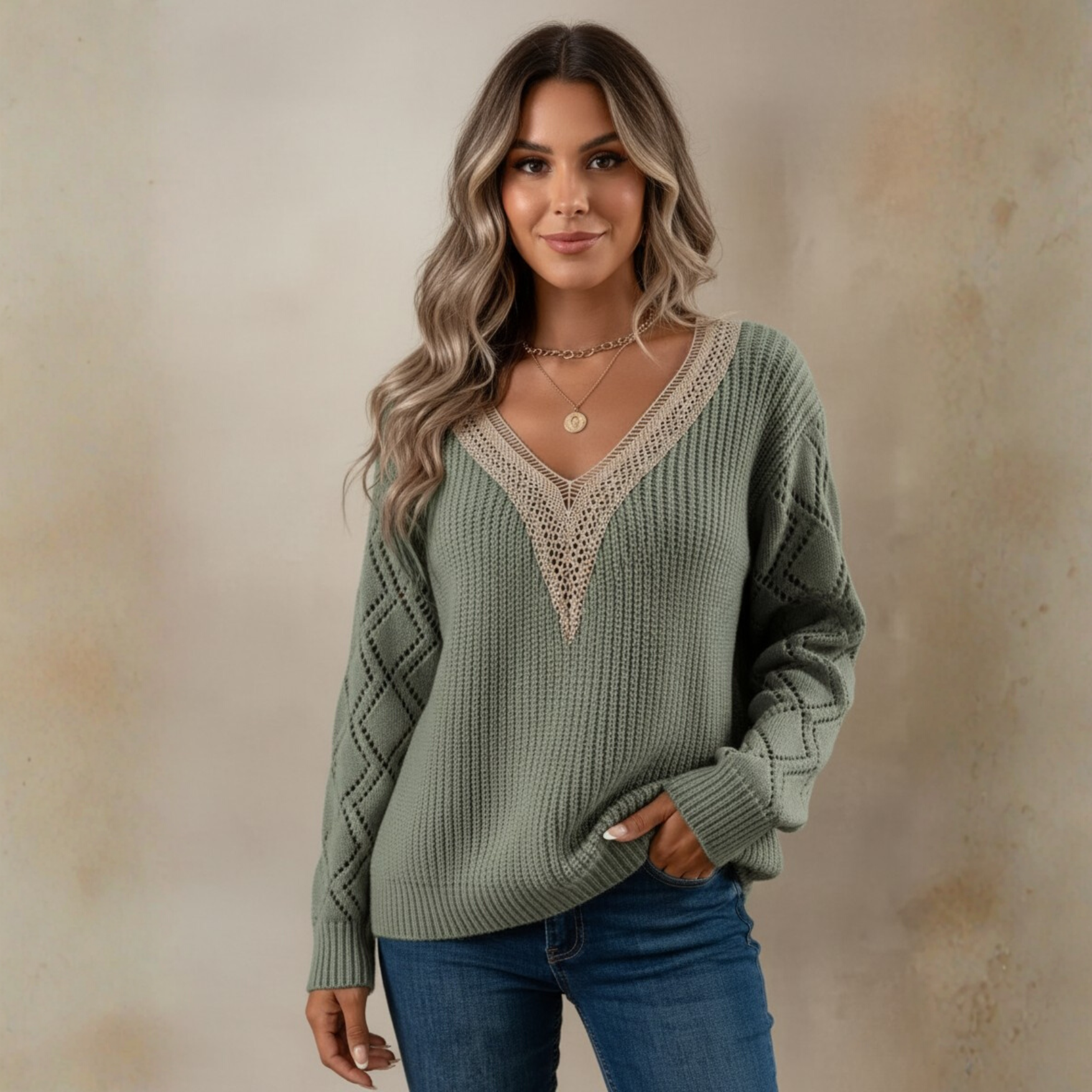 Loose casual pullover women's sweater
