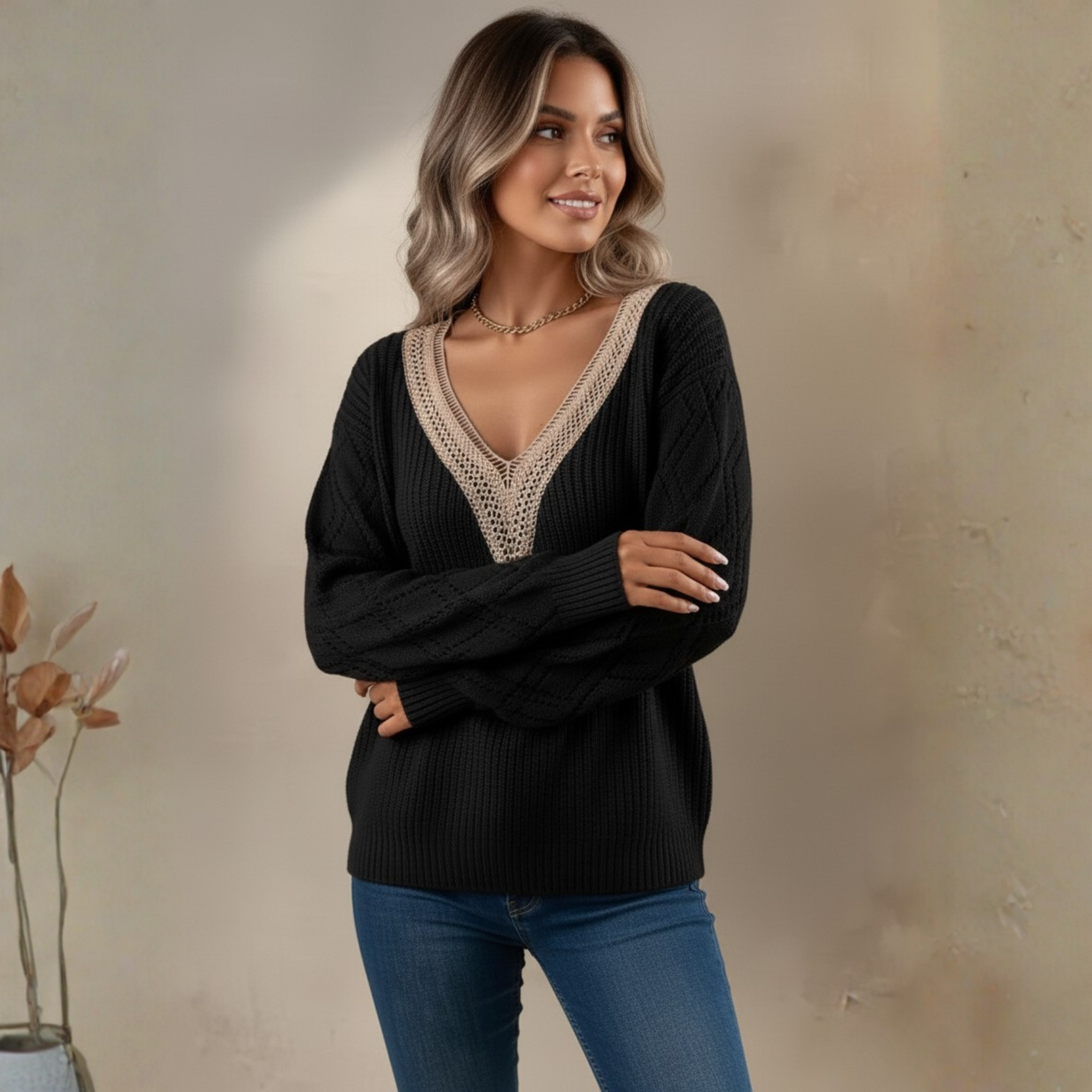 Loose casual pullover women's sweater