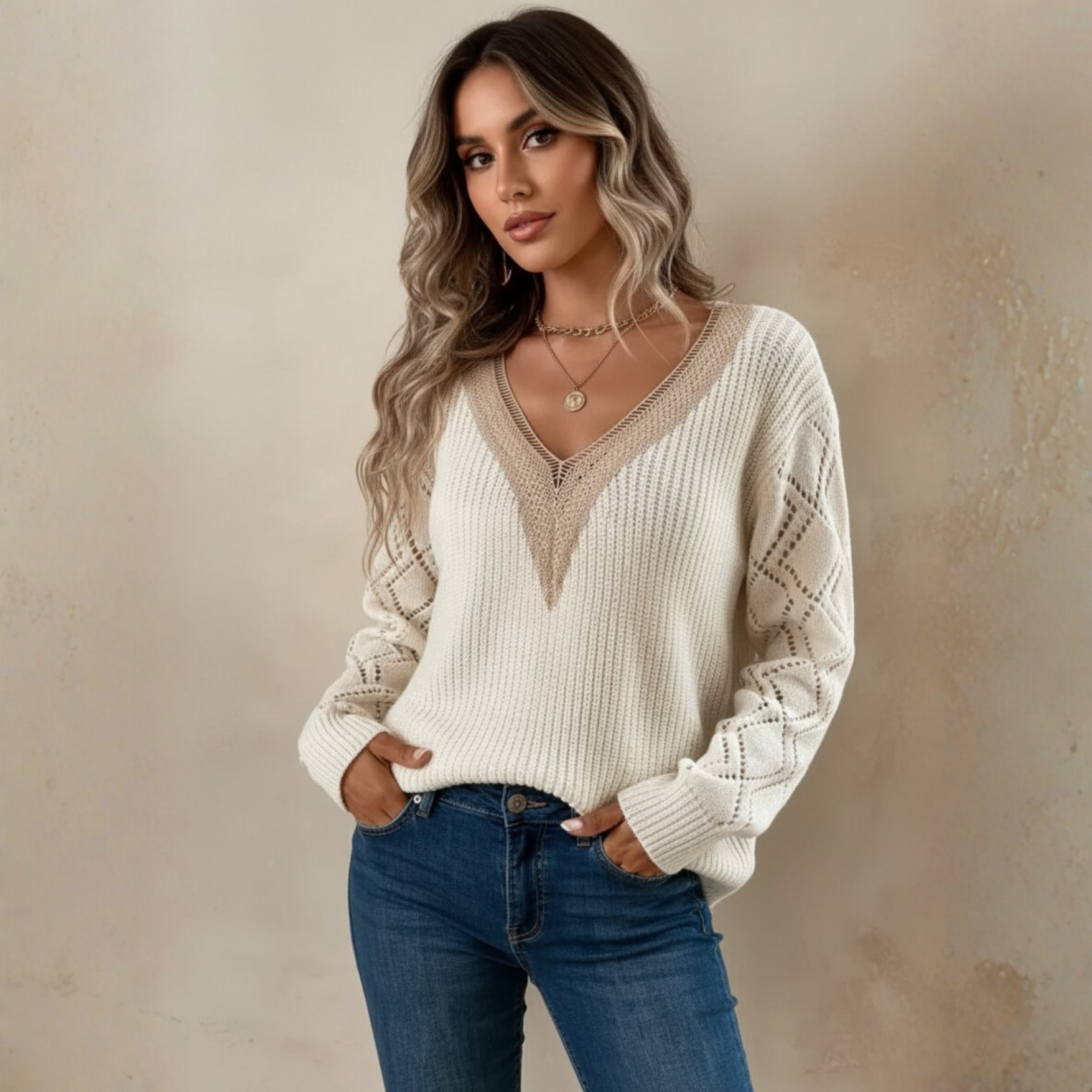 Loose casual pullover women's sweater