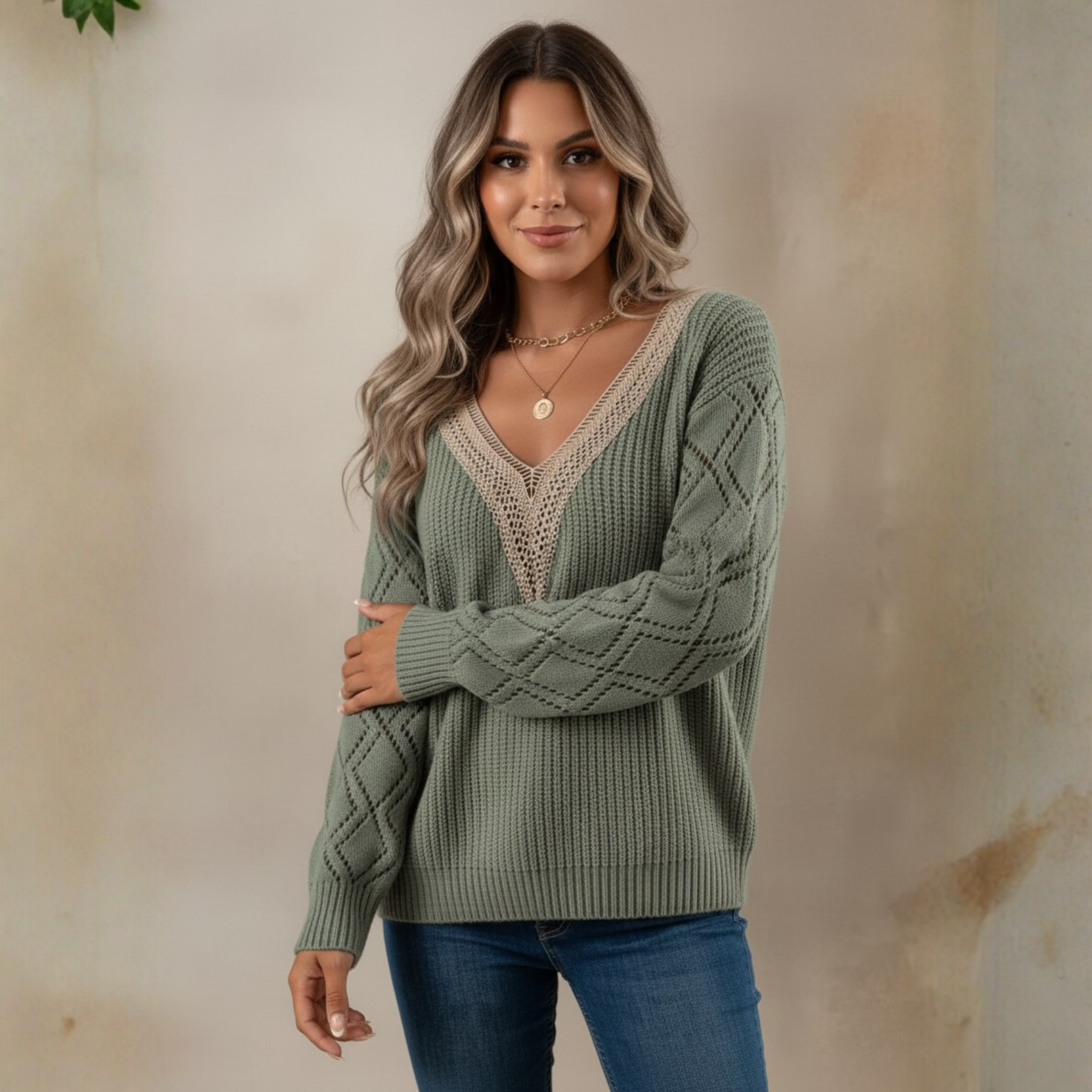 Loose casual pullover women's sweater