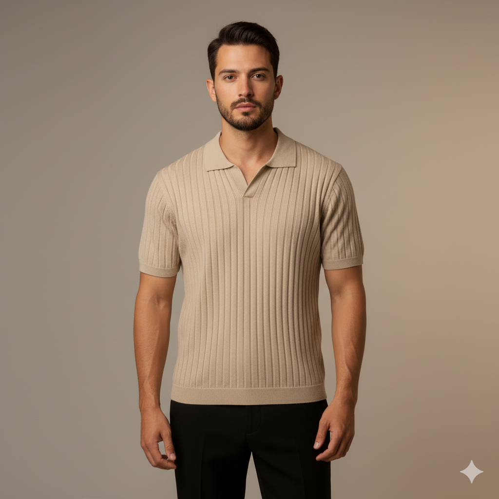 Men’s Slim Fit Summer Polo Shirt in Lightweight Solid Colors