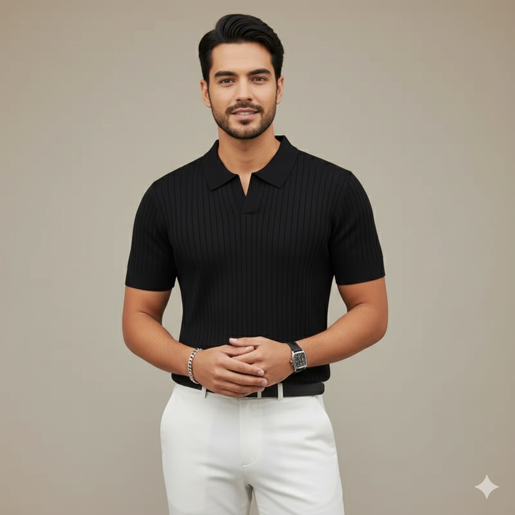 Men’s Slim Fit Summer Polo Shirt in Lightweight Solid Colors