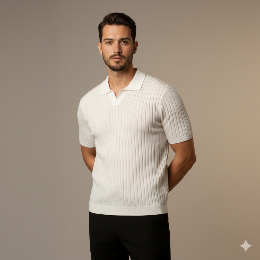 Men’s Slim Fit Summer Polo Shirt in Lightweight Solid Colors
