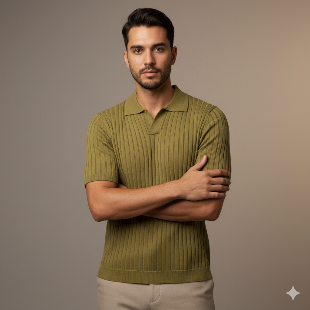 Men’s Slim Fit Summer Polo Shirt in Lightweight Solid Colors