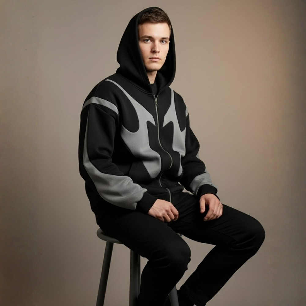 Men’s Streetwear Flame Hoodie